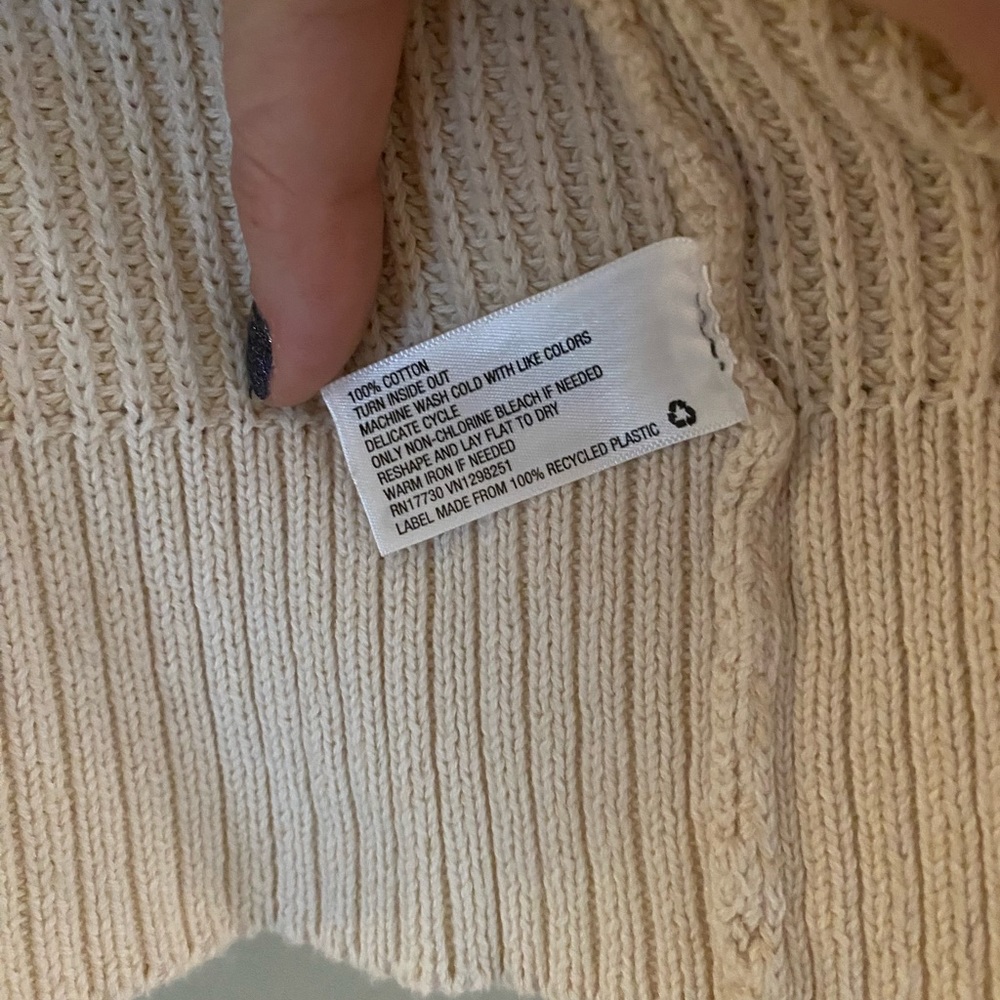 Universal Thread Cream Open-Front Knit Cardigan - Picture 4 of 7